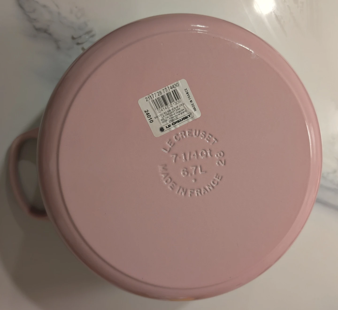 Le Creuset Signature Round Casserole Shell Pink 6.7 L - photo 4