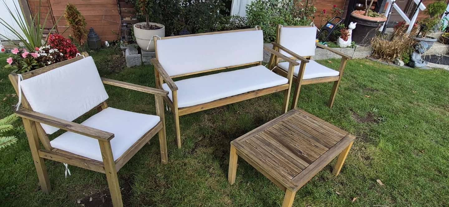 4-Piece Wooden Patio Furniture Set - photo 4