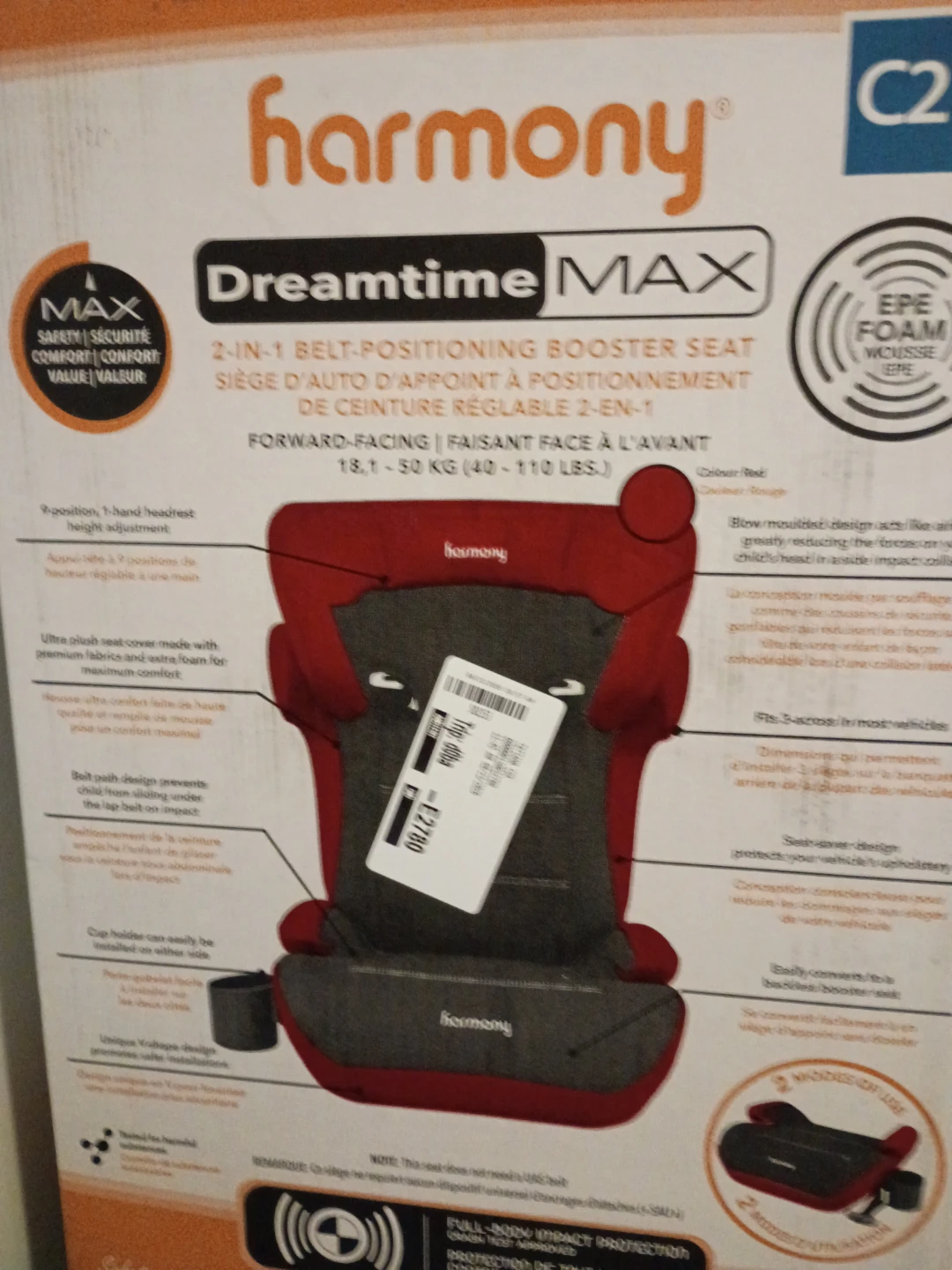Unopened booster seatHarmony Dreamtime MAX 2-in-1 Booster Seat