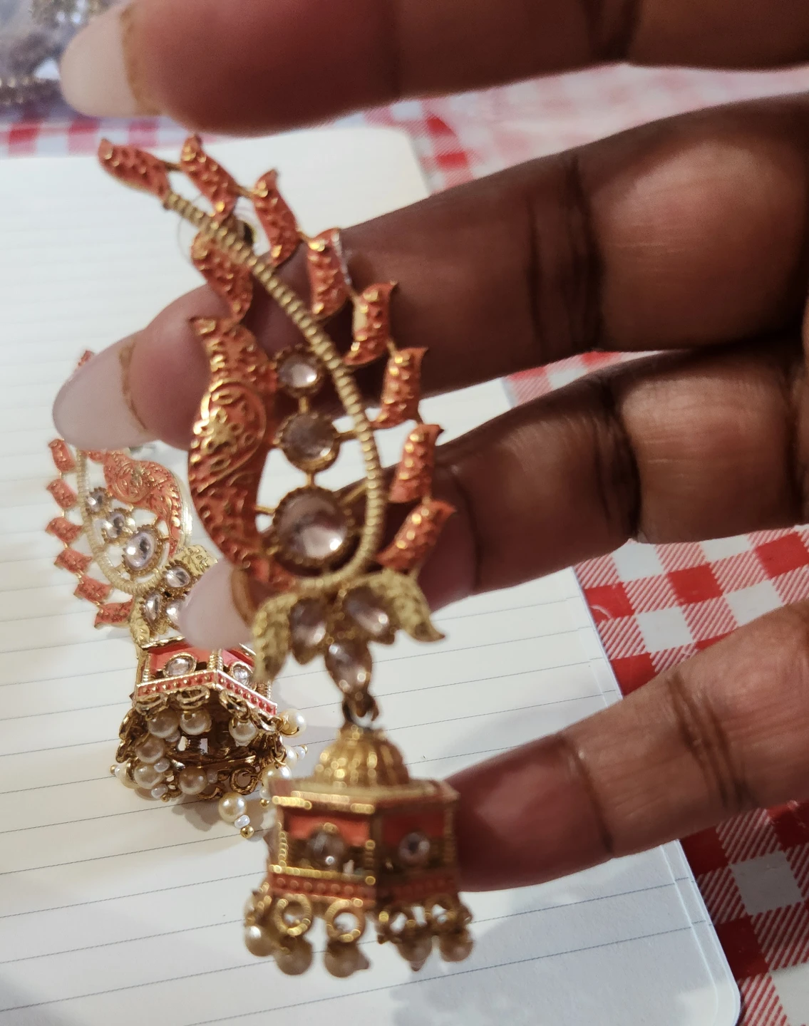 Peacock Design Jhumka Earrings - photo 5