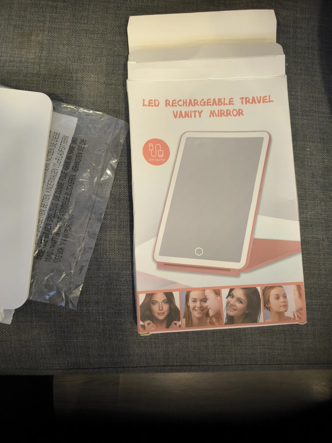 Rechargeable LED Travel Vanity Mirror