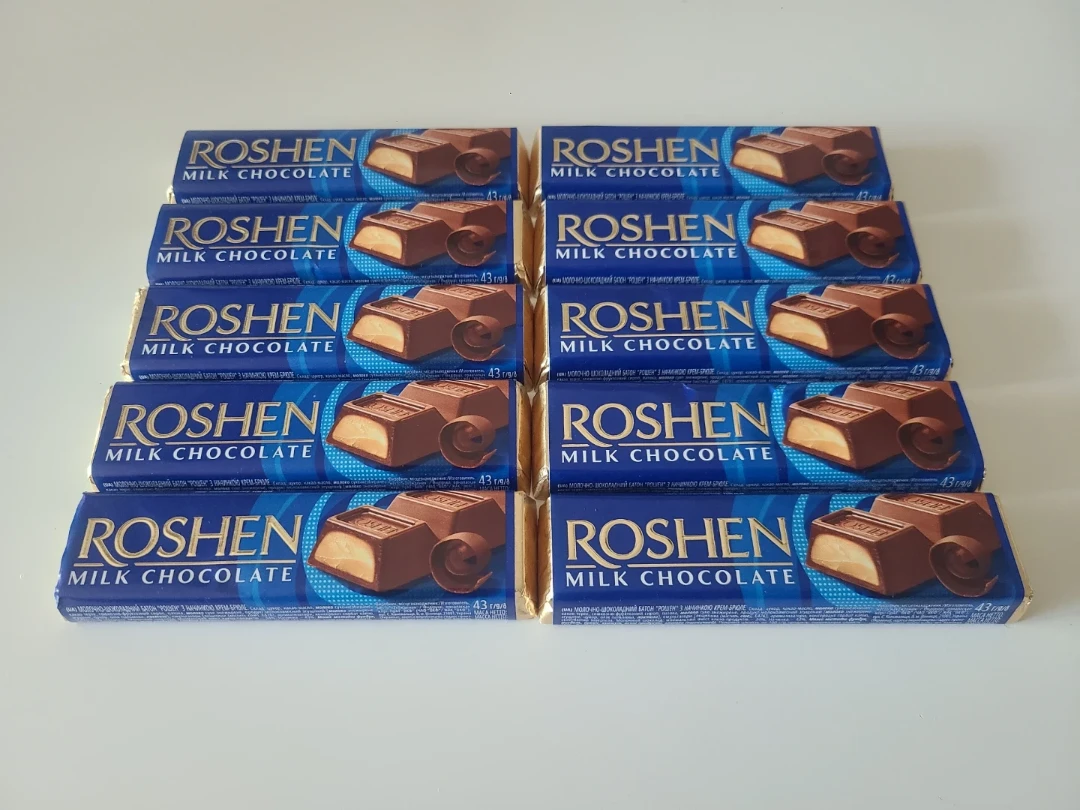 10 Roshen Milk Chocolate Bars - photo 2