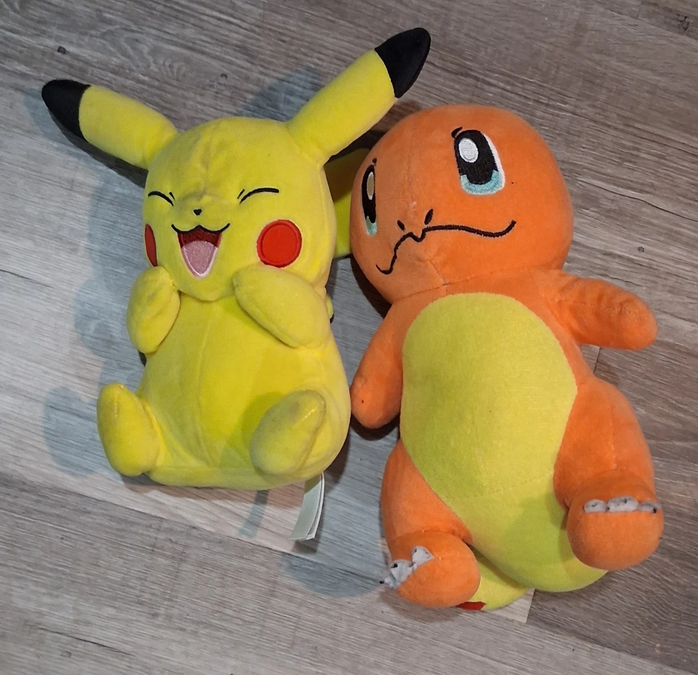 Set of 2 Pokemon Plush Toys Pikachu and Charmander