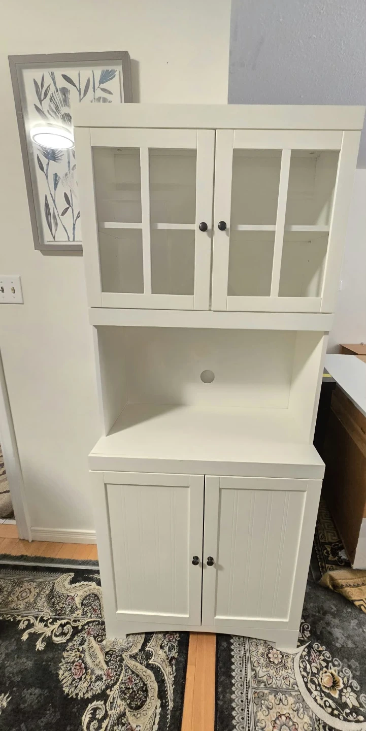 White Hutch Display Cabinet - photo 4