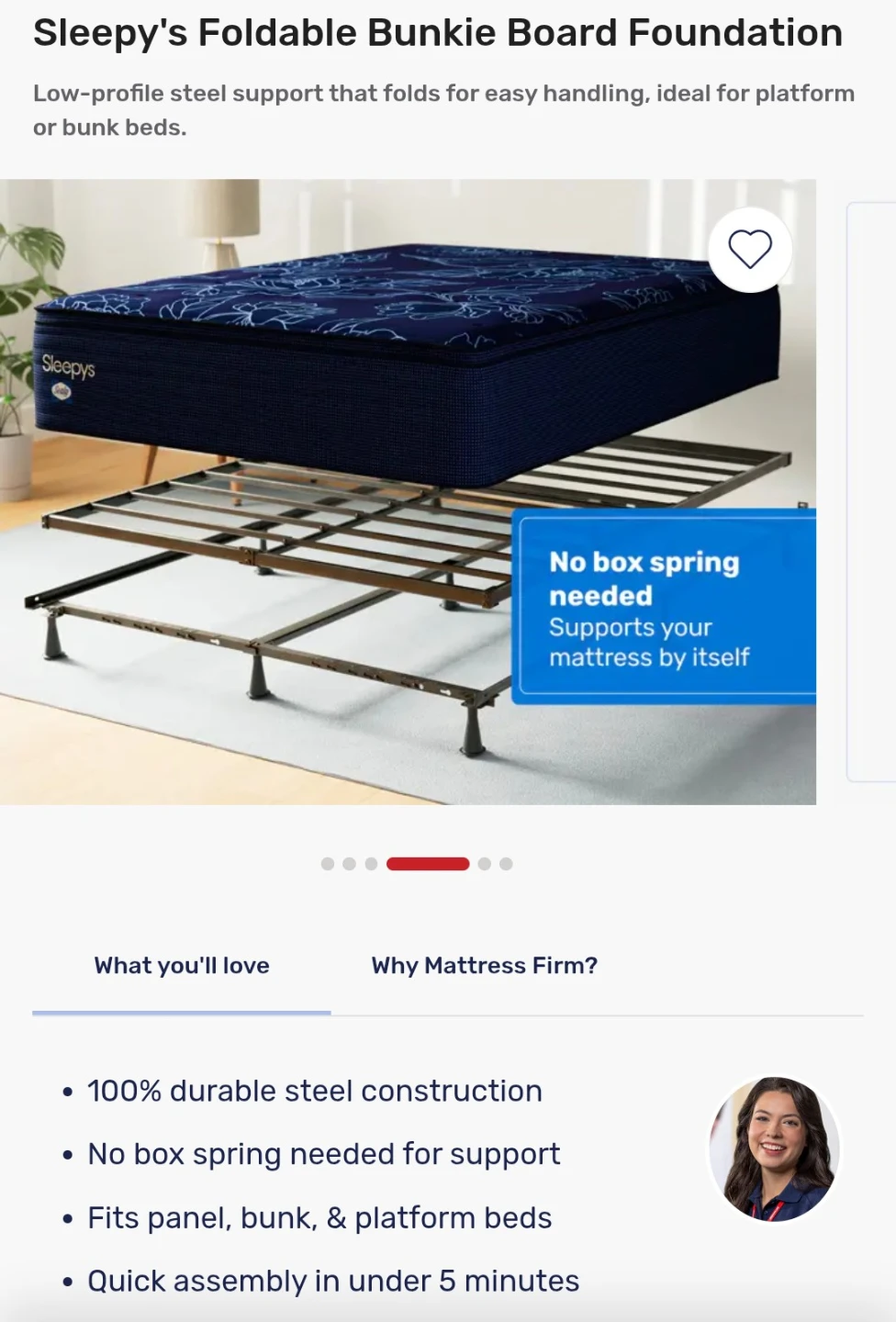 Foldable queen bunkie board bed support box spring alternative - photo 2