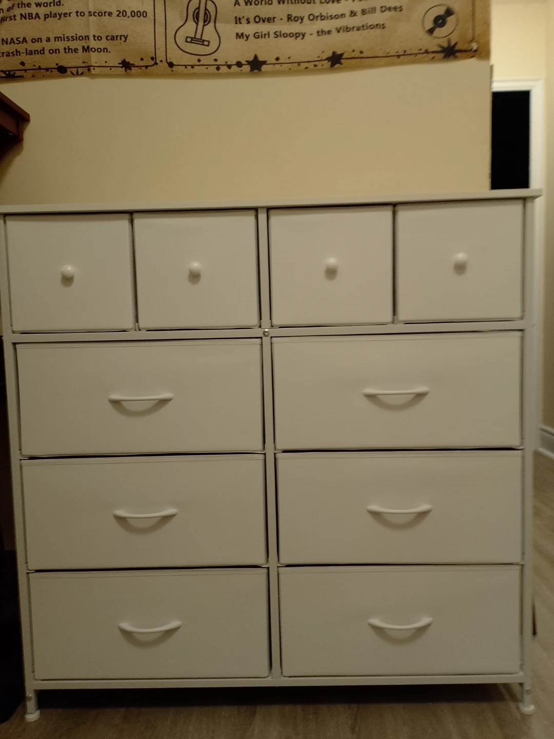 White 10-Drawer Storage Dresser