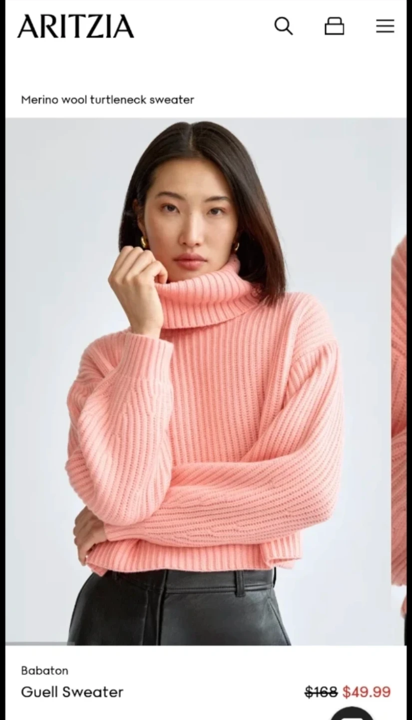 Babaton Guell Merino Wool Turtleneck Sweater - photo 2