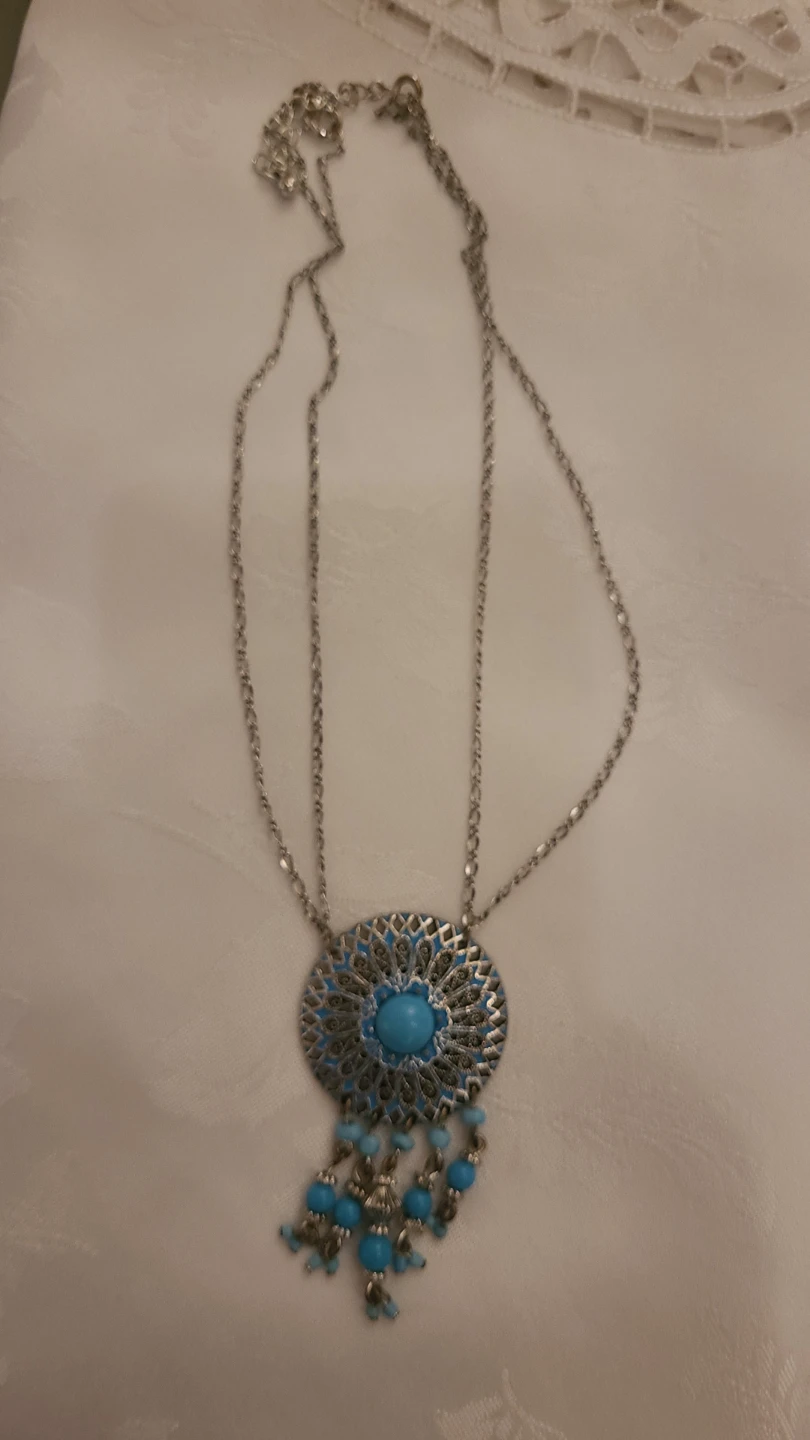Blue Filigree Pendant Necklace - photo 2