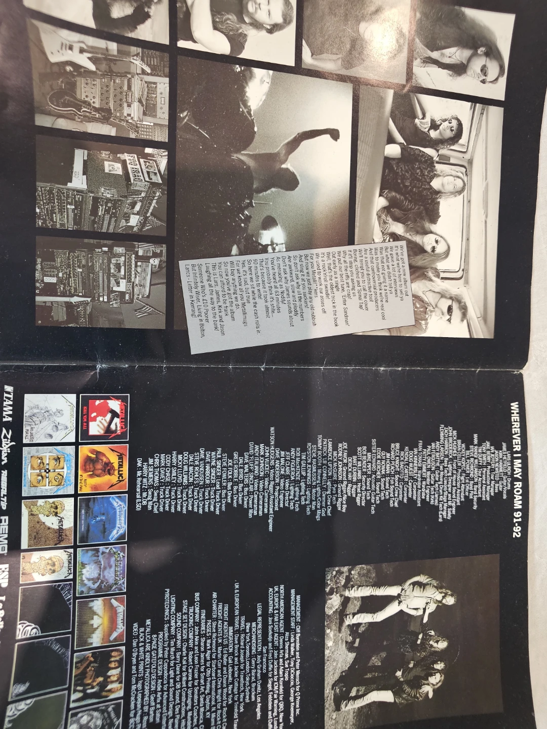 Vintage Metallica Wherever I May Roam 91-92 Tour Programme - photo 2