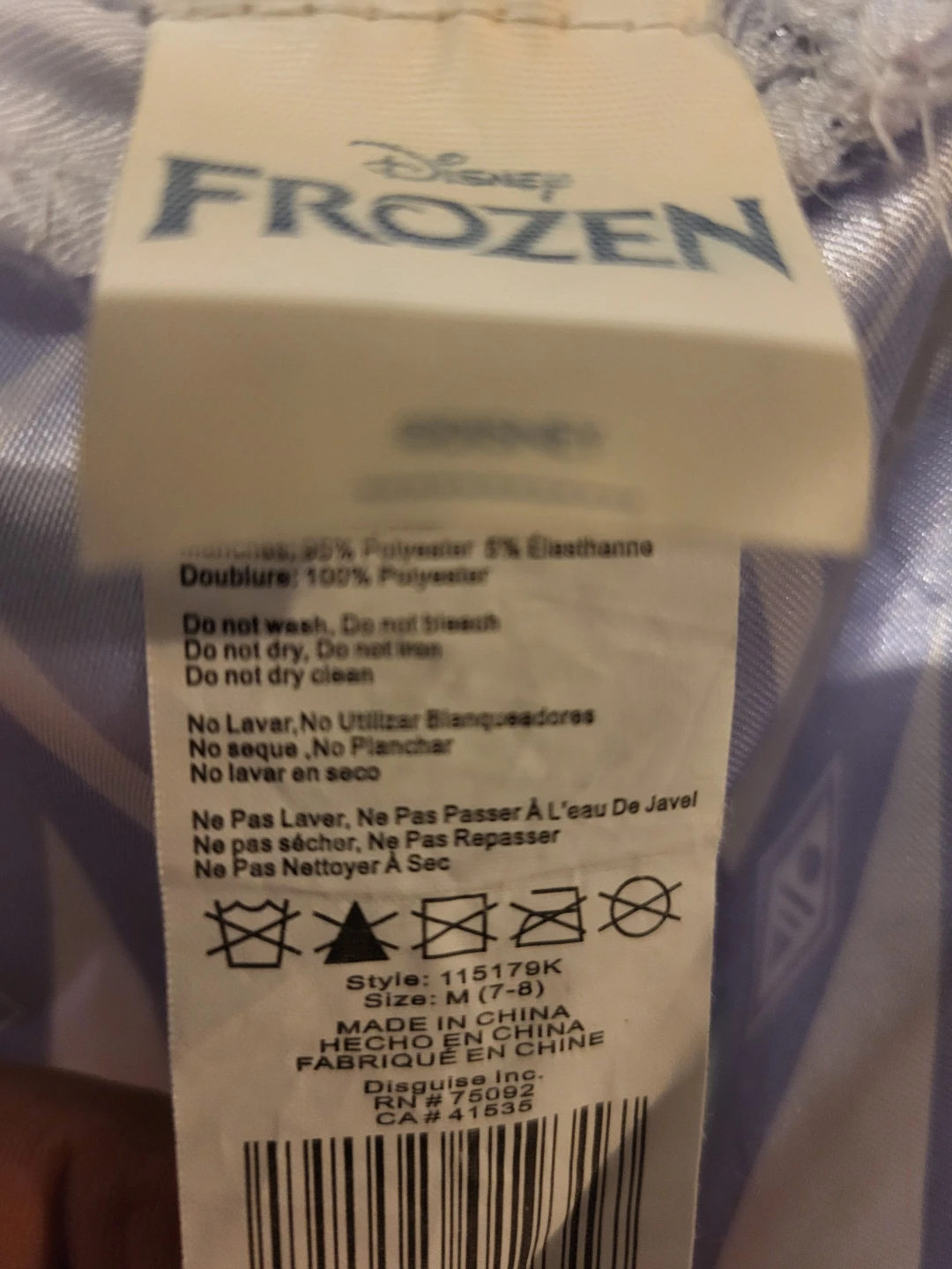 Disney Frozen Elsa Costume Size M (7-8) - photo 2