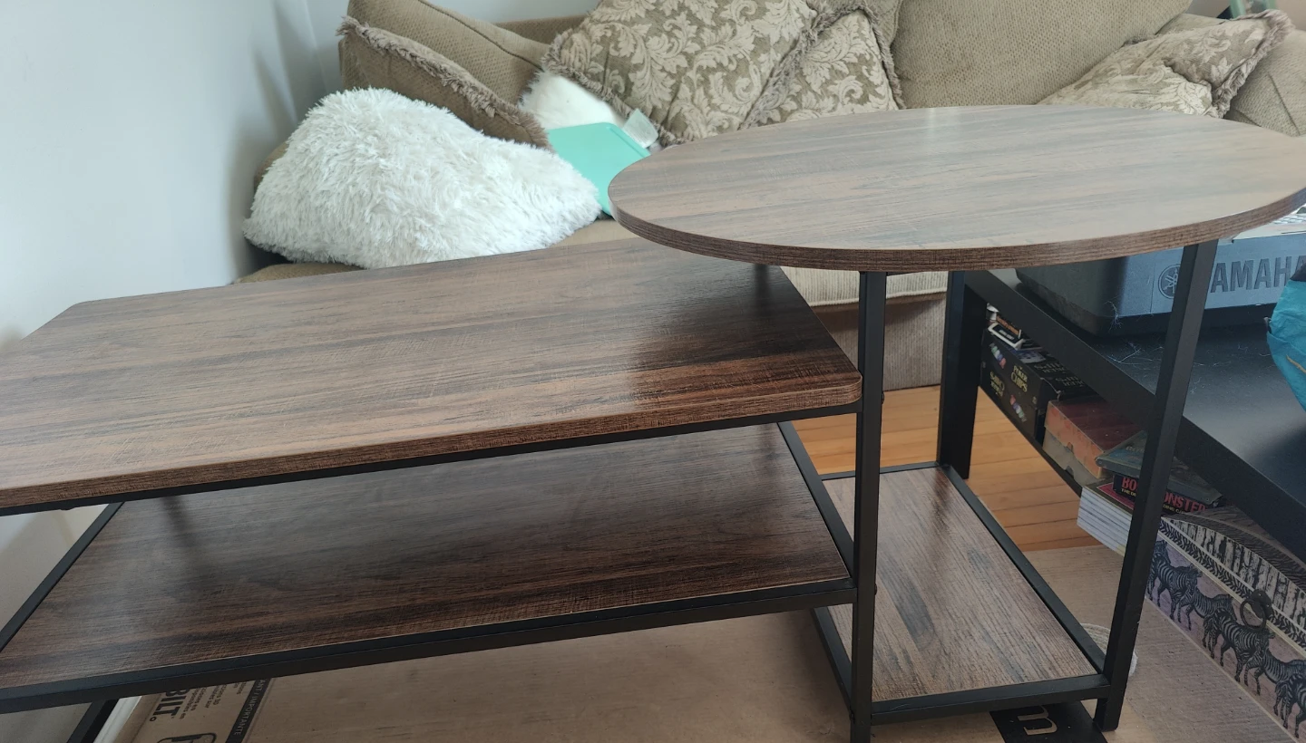 Two-Tiered Wood and Metal Coffee/Side Table - photo 4