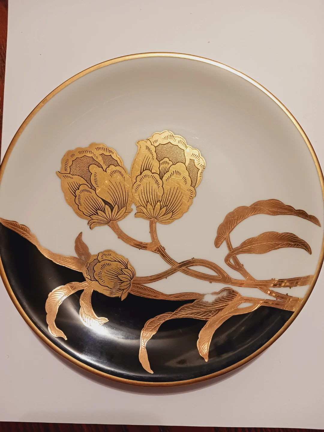 22K Gold Handpainted Bavarian German Decorative Plate