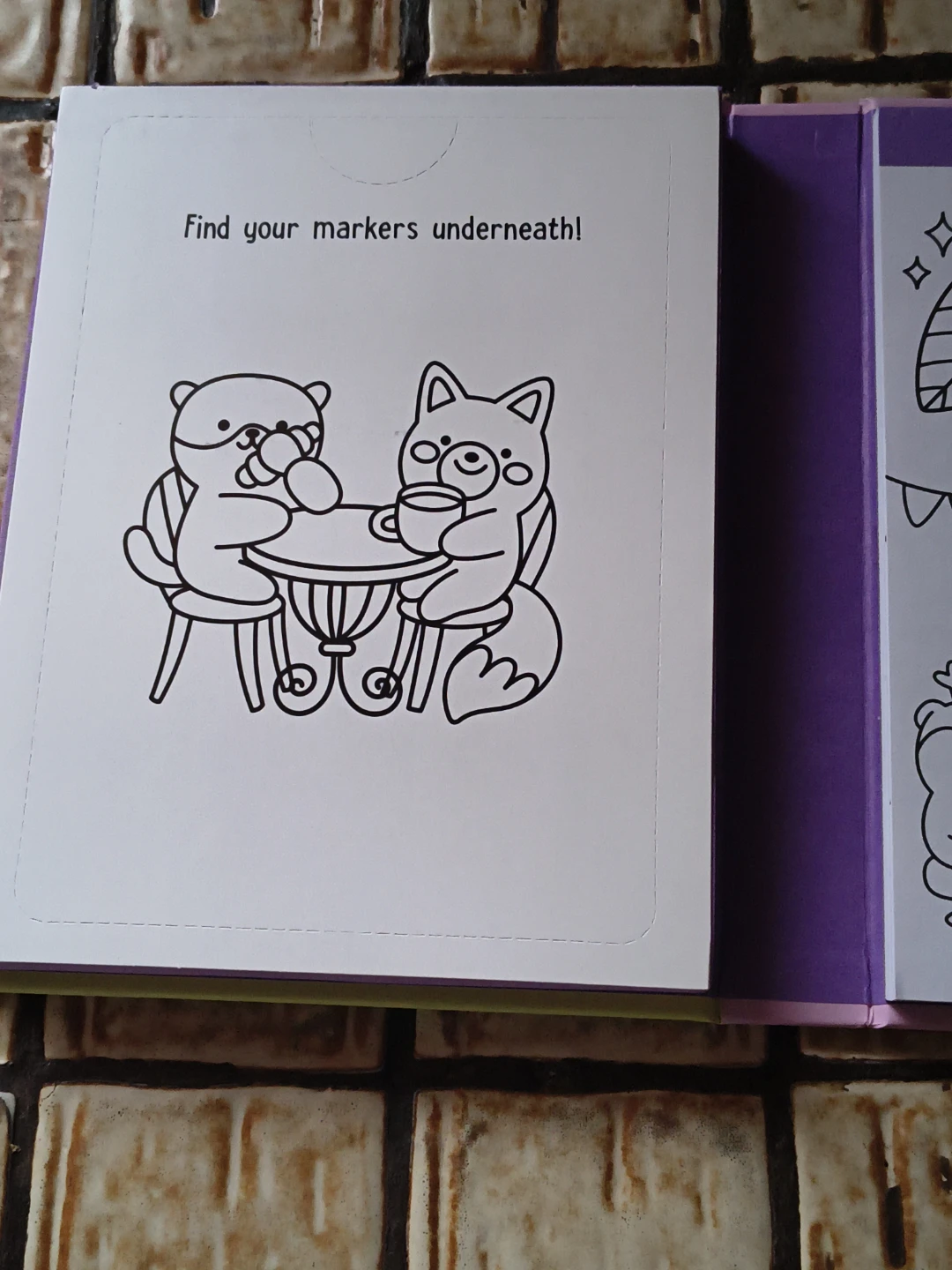 ADORABLE Creative Coloring Cozy Café Book with Markers - photo 3