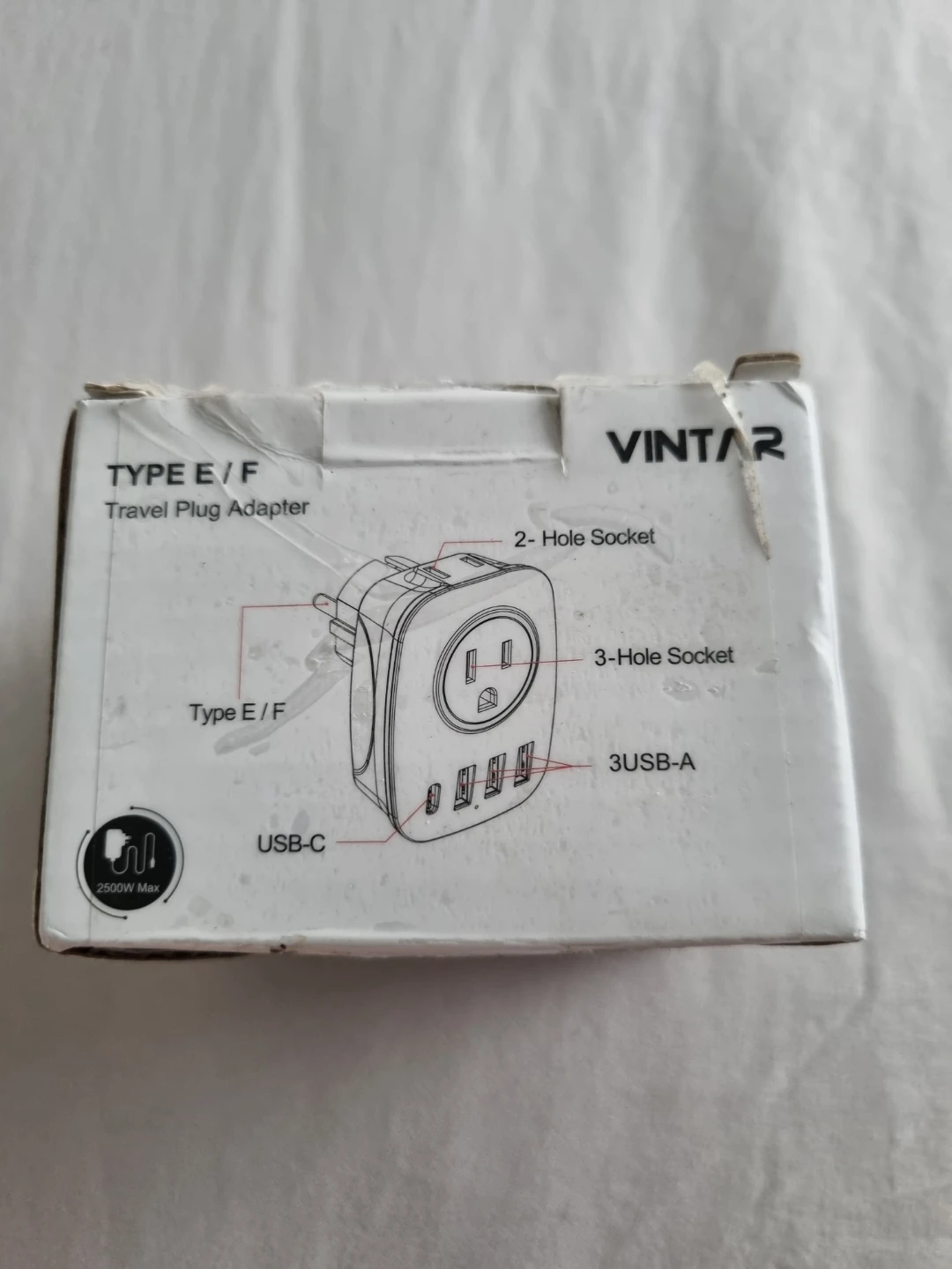 BRAND NEW IN BOX - VINTAR TYPE E/F EUROPEAN TRAVEL ADAPTER - photo 3