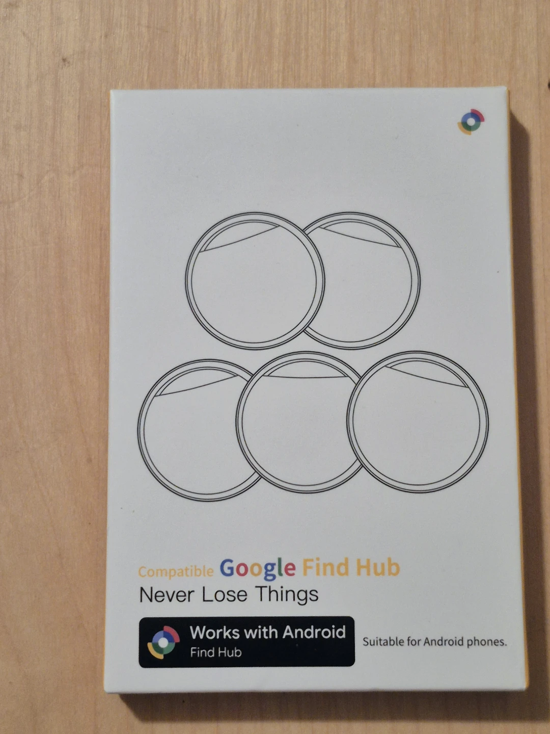 BNIB)5 Pack Google Find Hub Smart Tag tracking