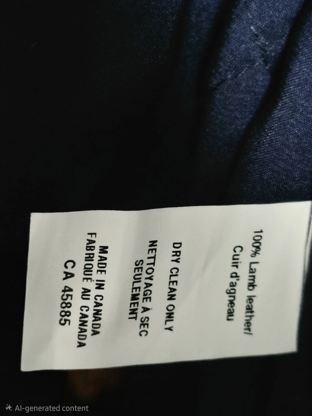 Veste en vrai cuir
