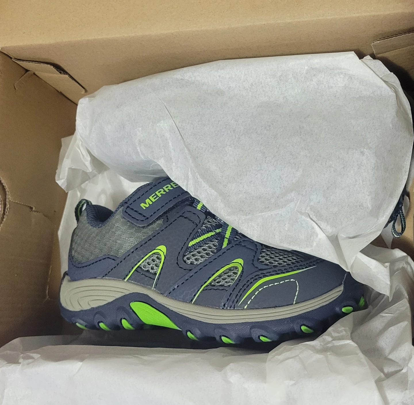 Merrell Kids Hiking Shoes Blue and Green Size 8.5 - photo 3