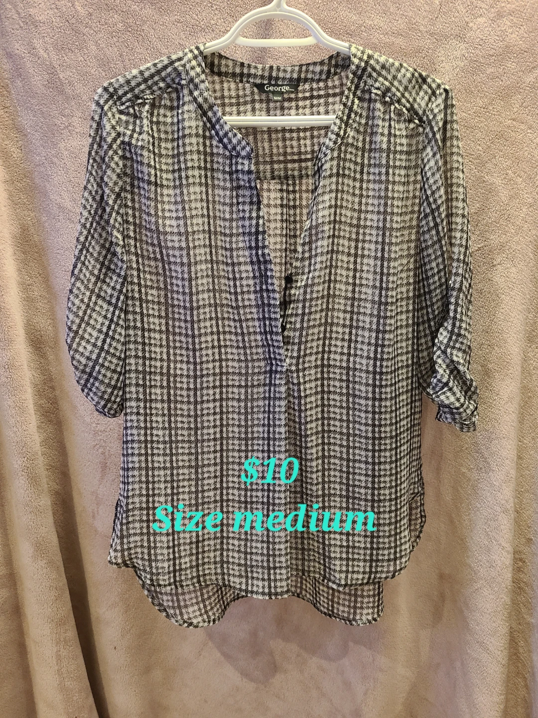 George Plaid Blouse