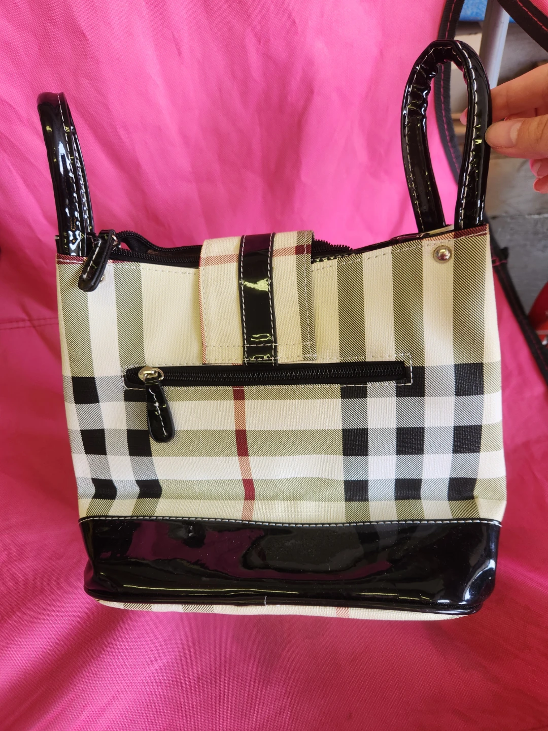 Plaid Pattern Shoulder Bag - photo 2