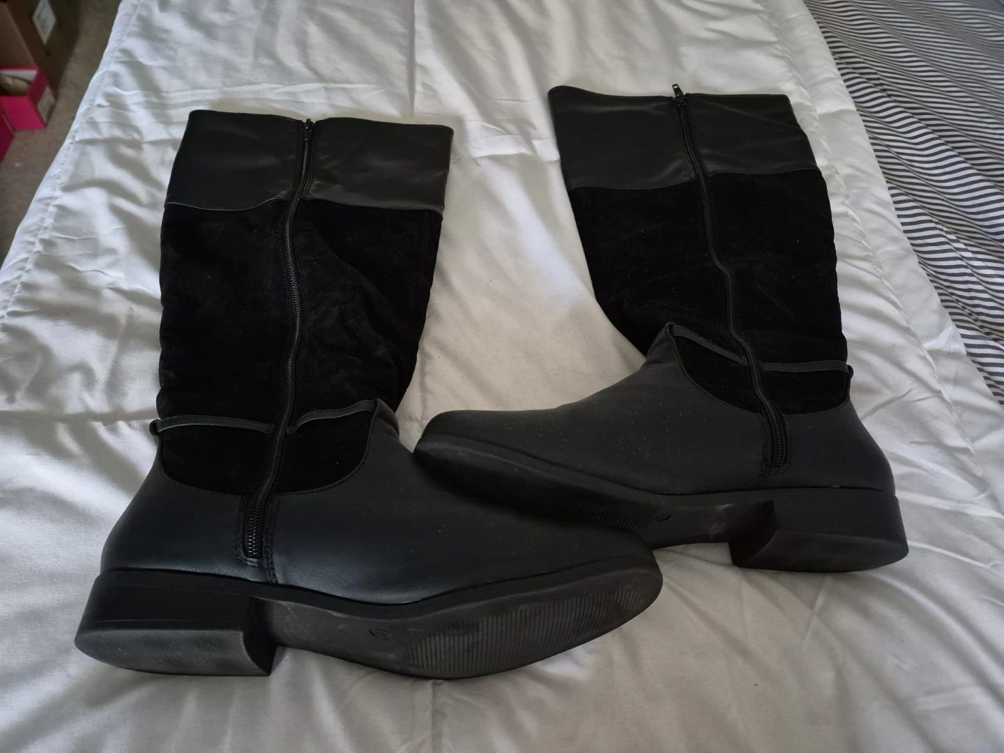 Women's Black Knee-High Boots - photo 4