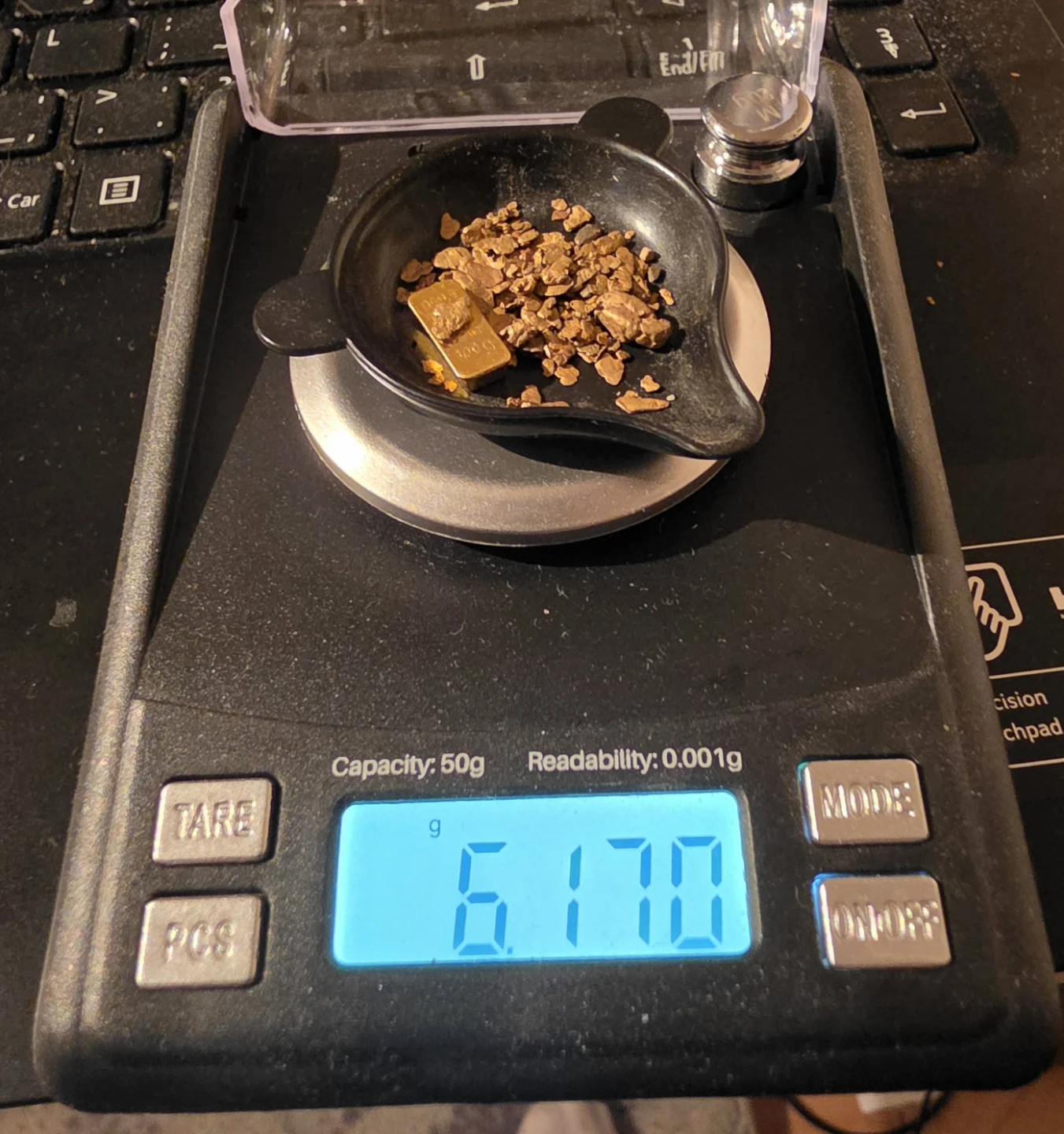 6.170 grams of gold from Fort Steele B.C
