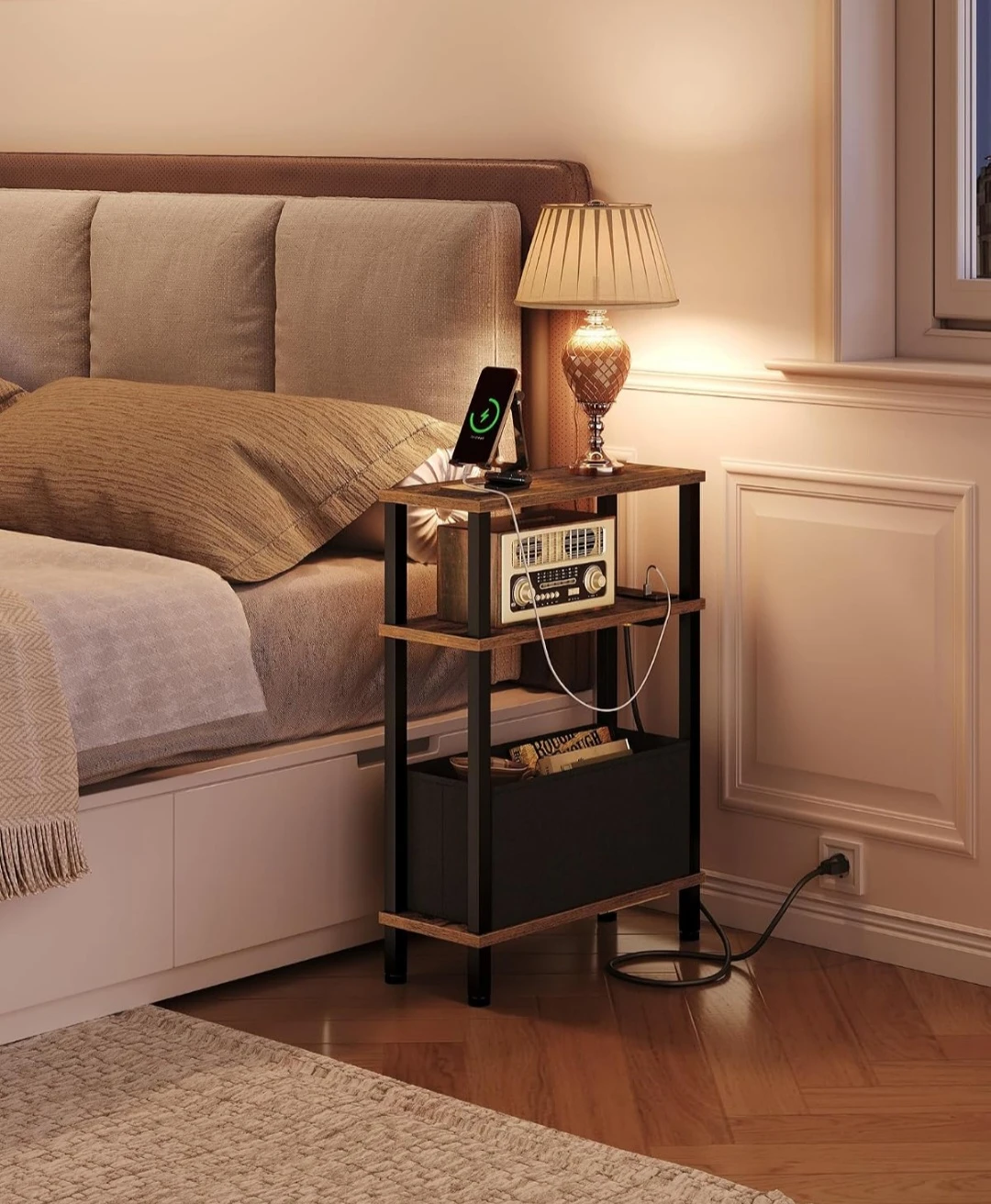 Rustic Bedside Charging Table - photo 2