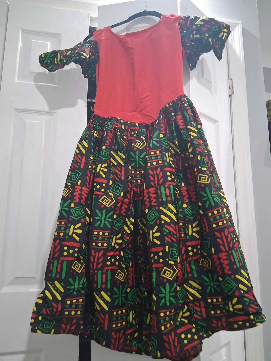 Red and Patterned Black Dress - photo 2
