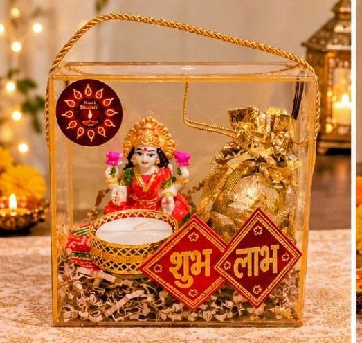 Diwali Decorative Gift Set with Idol and Candle - photo 2