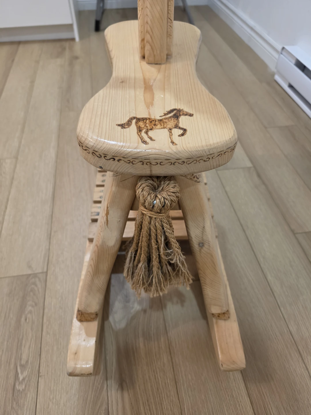 Vintage Wooden Rocking Horse Handmade - photo 5