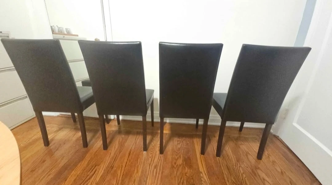 Set of 4 Black Dining Chairs - photo 4