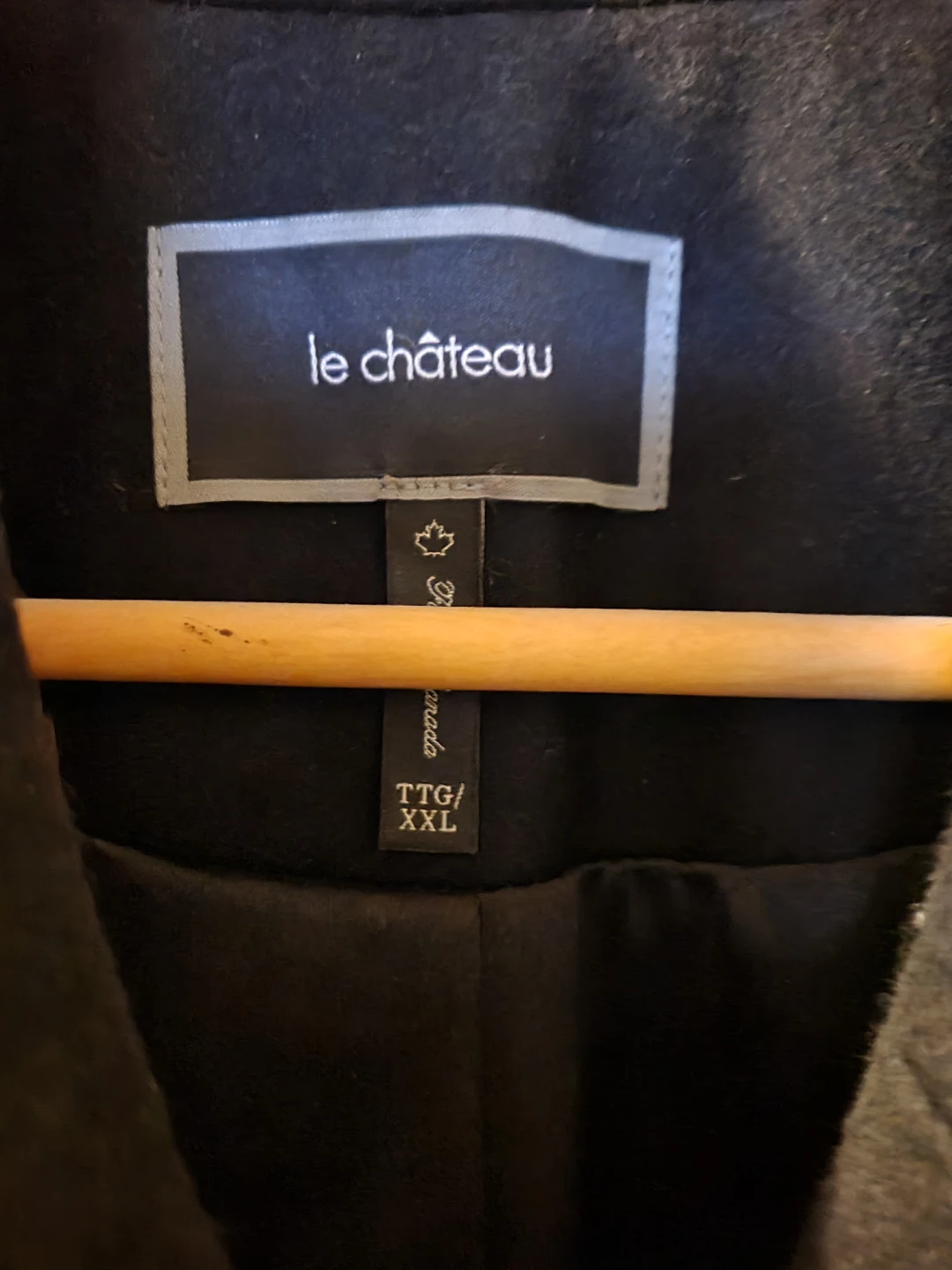 Le Château Black Woolmark Blend Coat - photo 4