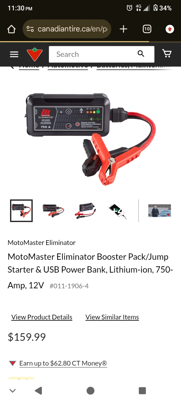 MotoMaster Eliminator 750A Jump Starter and Power Bank - photo 2
