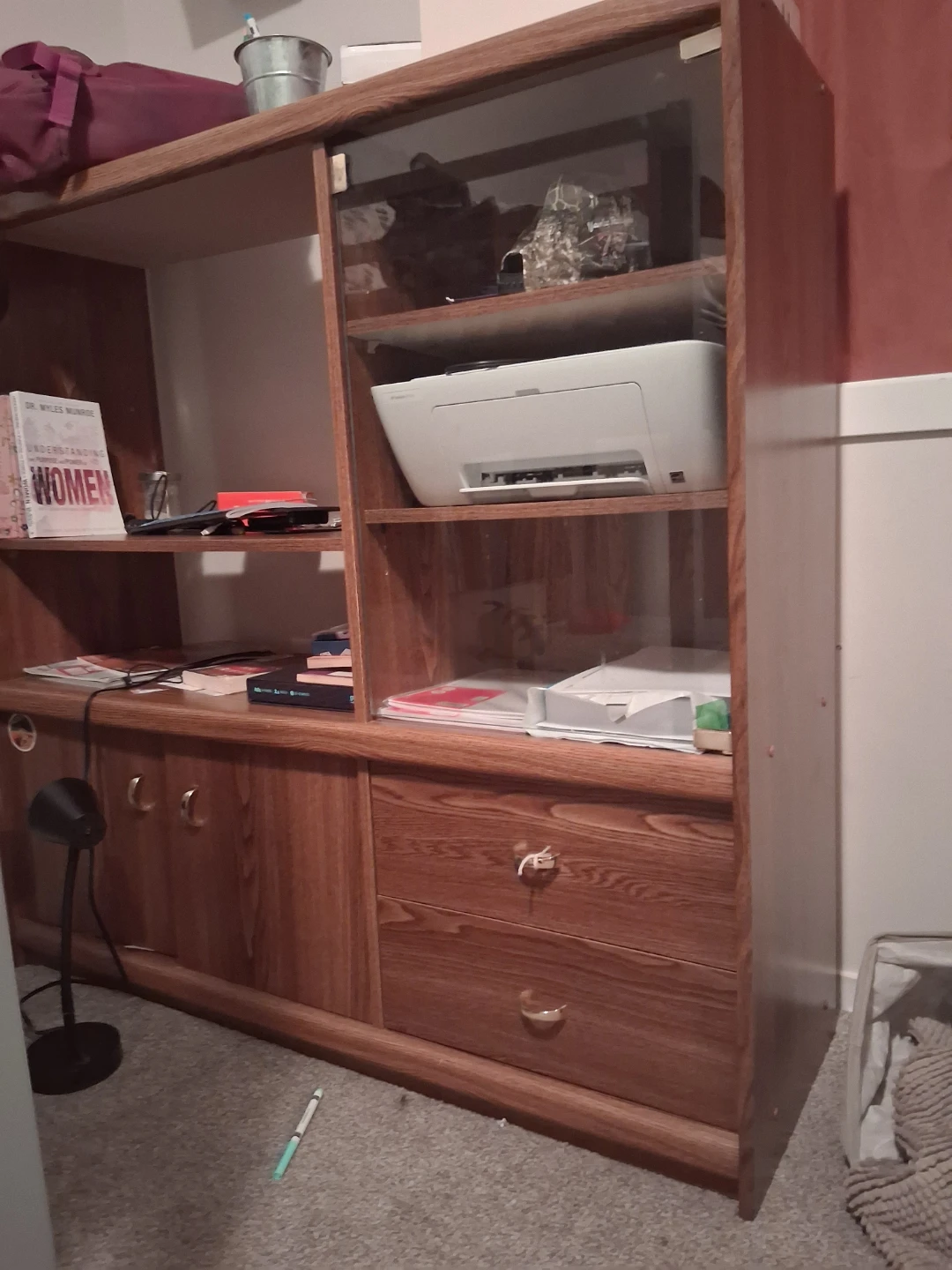Large Wooden Entertainment Unit with Storage