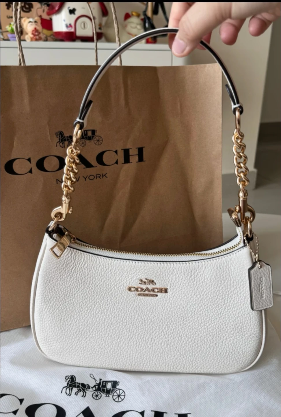 Authentic Coach Teri Shoulder Bag in Chalk New With Tag - photo 2