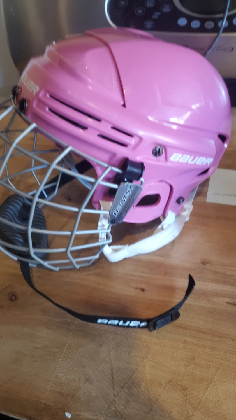 Bauer Hockey Helmet with Cage - Pink - photo 3