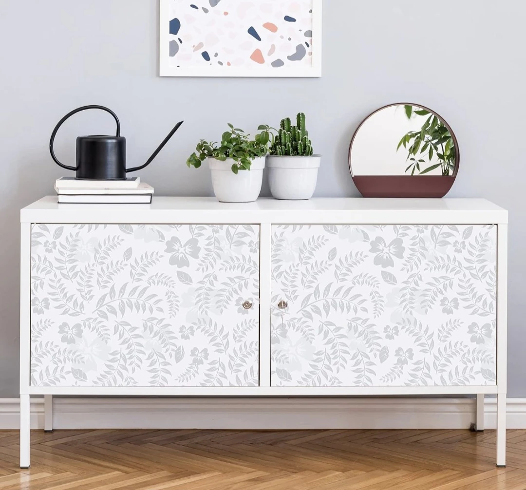 Grey Floral Peel & Stick Wallpaper 17.7''x118'' - photo 5