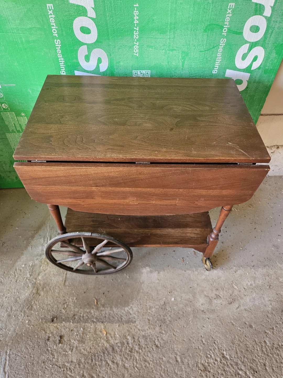 Malcolm & Hill Limited Drop-Leaf Serving Cart