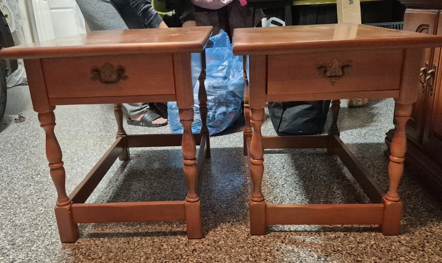 Pair of Wooden Side Tables