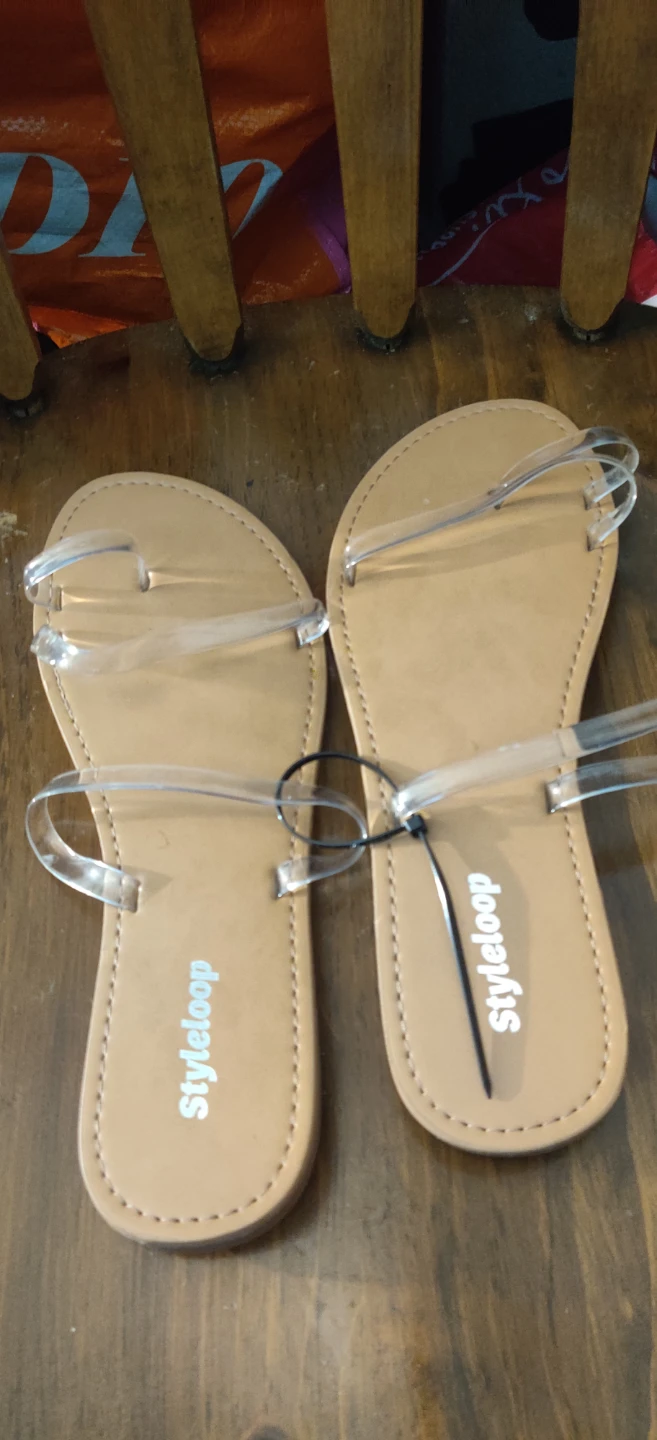 Styleloop clear strap sandals size 40