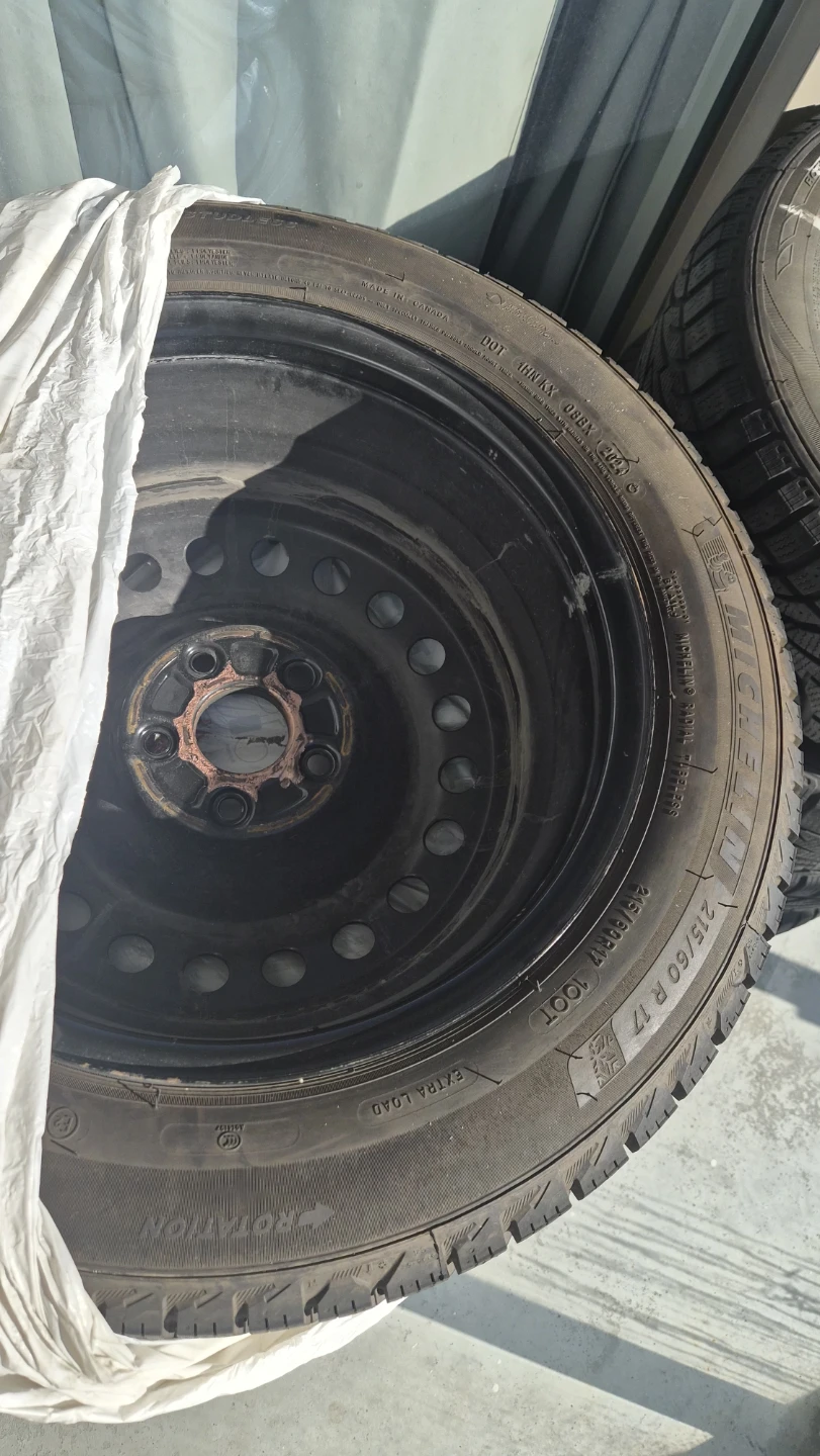 Set of 4 Michelin Winter Tires w/ Rims - 215/60 R17 (7mm Tread)