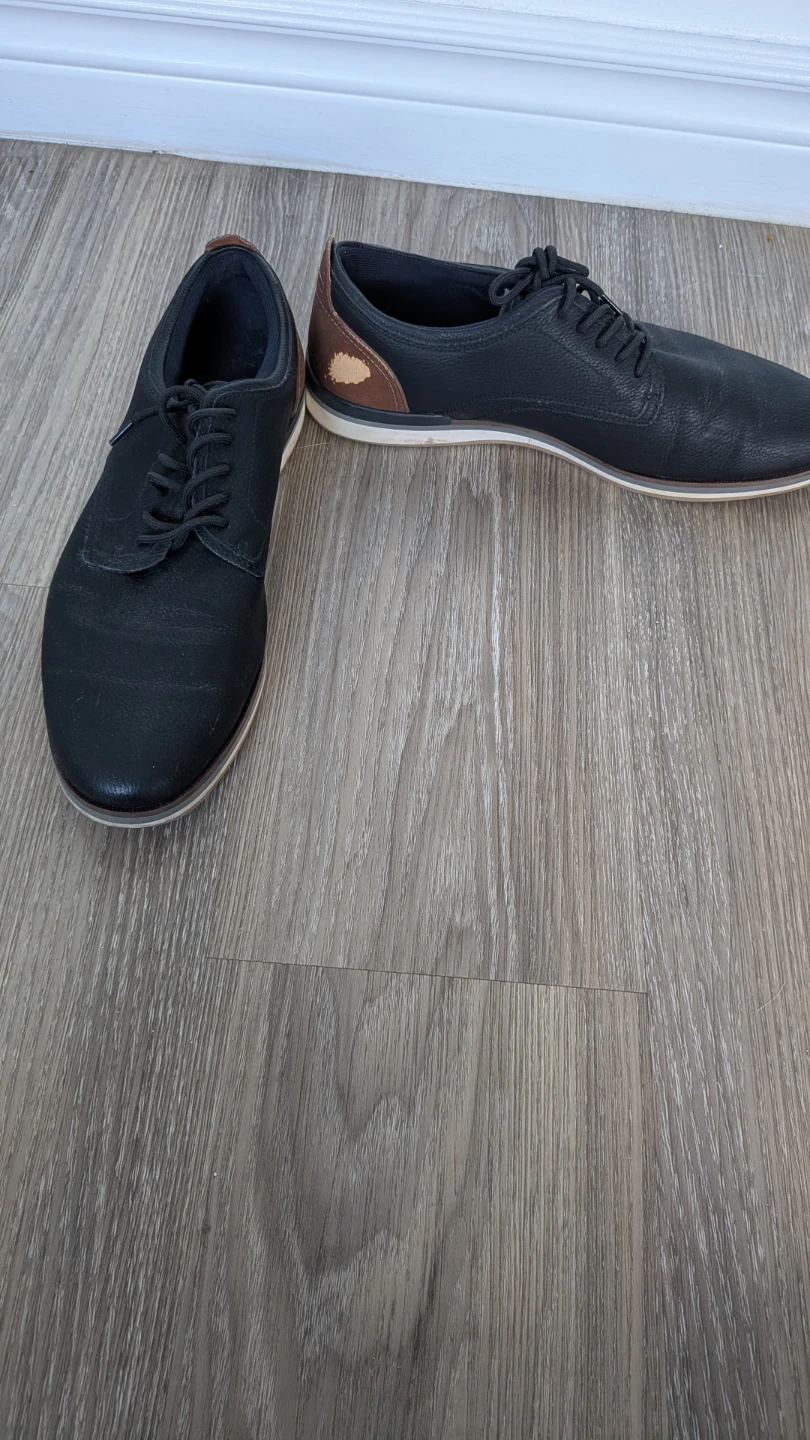 Aldo Black Dress Shoes with Brown Detail - photo 2