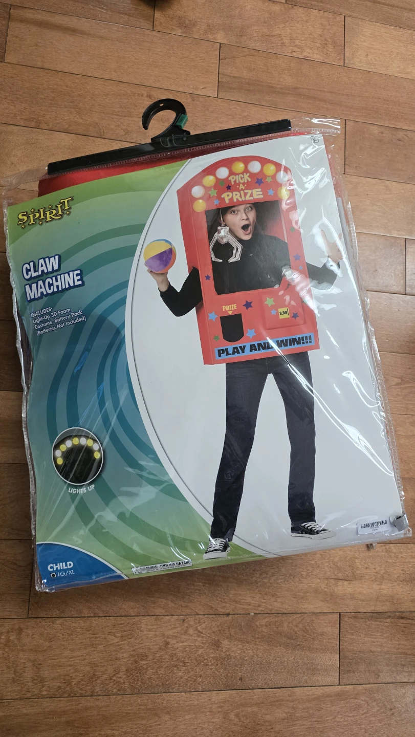 Spirit Halloween Claw Machine Costume Child LG/XL