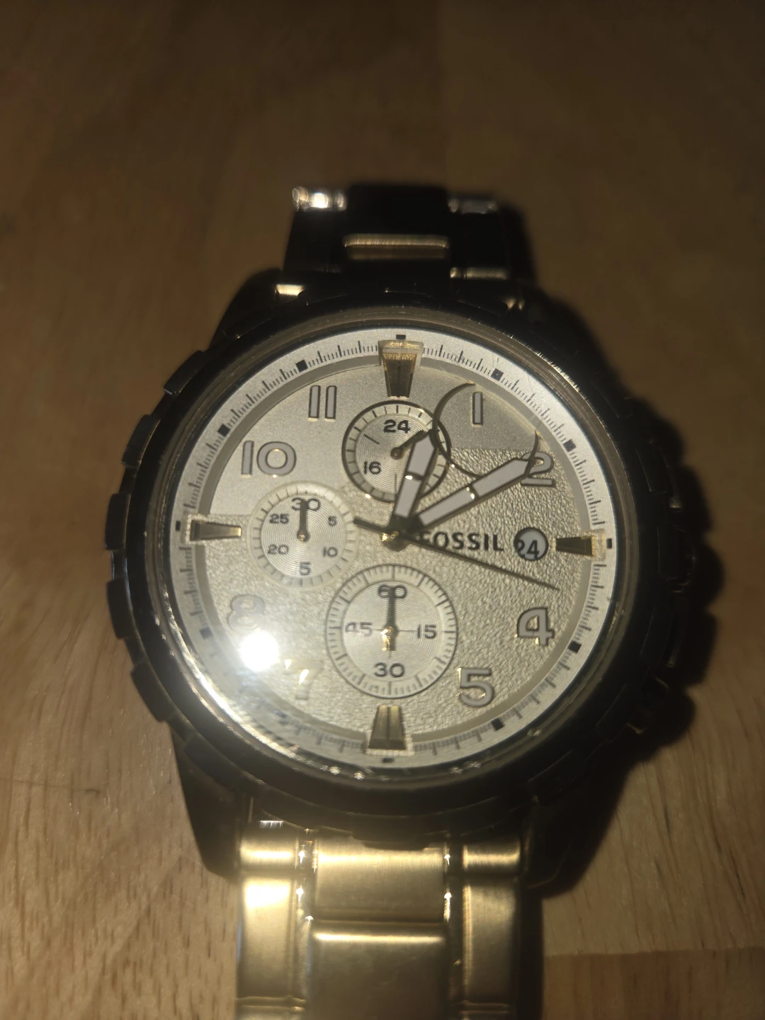 Fossil Gold Tone Chronograph Watch