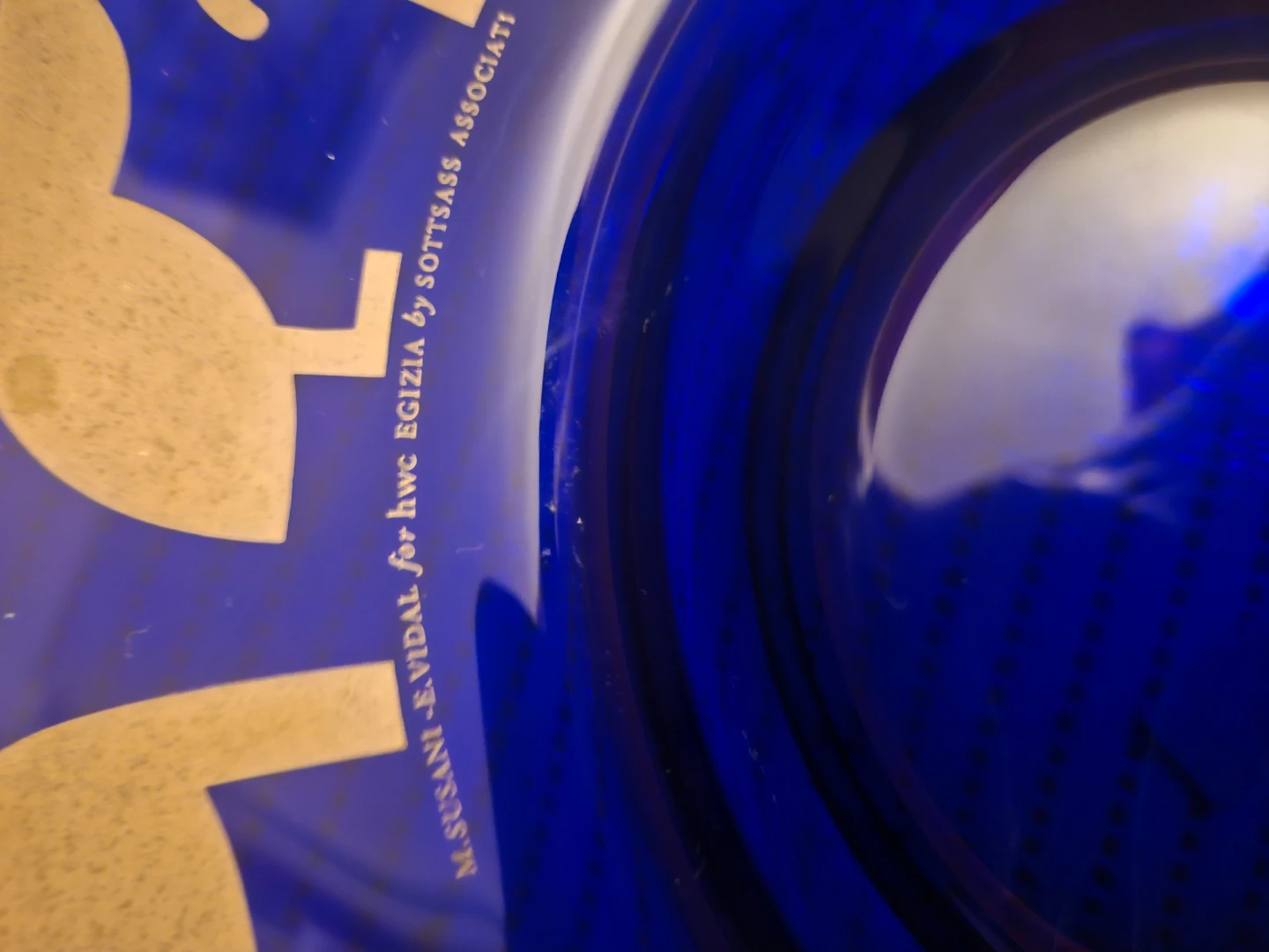 Egizia for HWC Sottsass Associati Cobalt Blue Glass Plate - photo 3