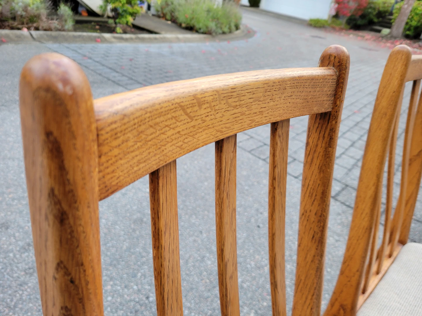 Vintage Mid-Century Modern Oak Dining Chairs - Pair - photo 5
