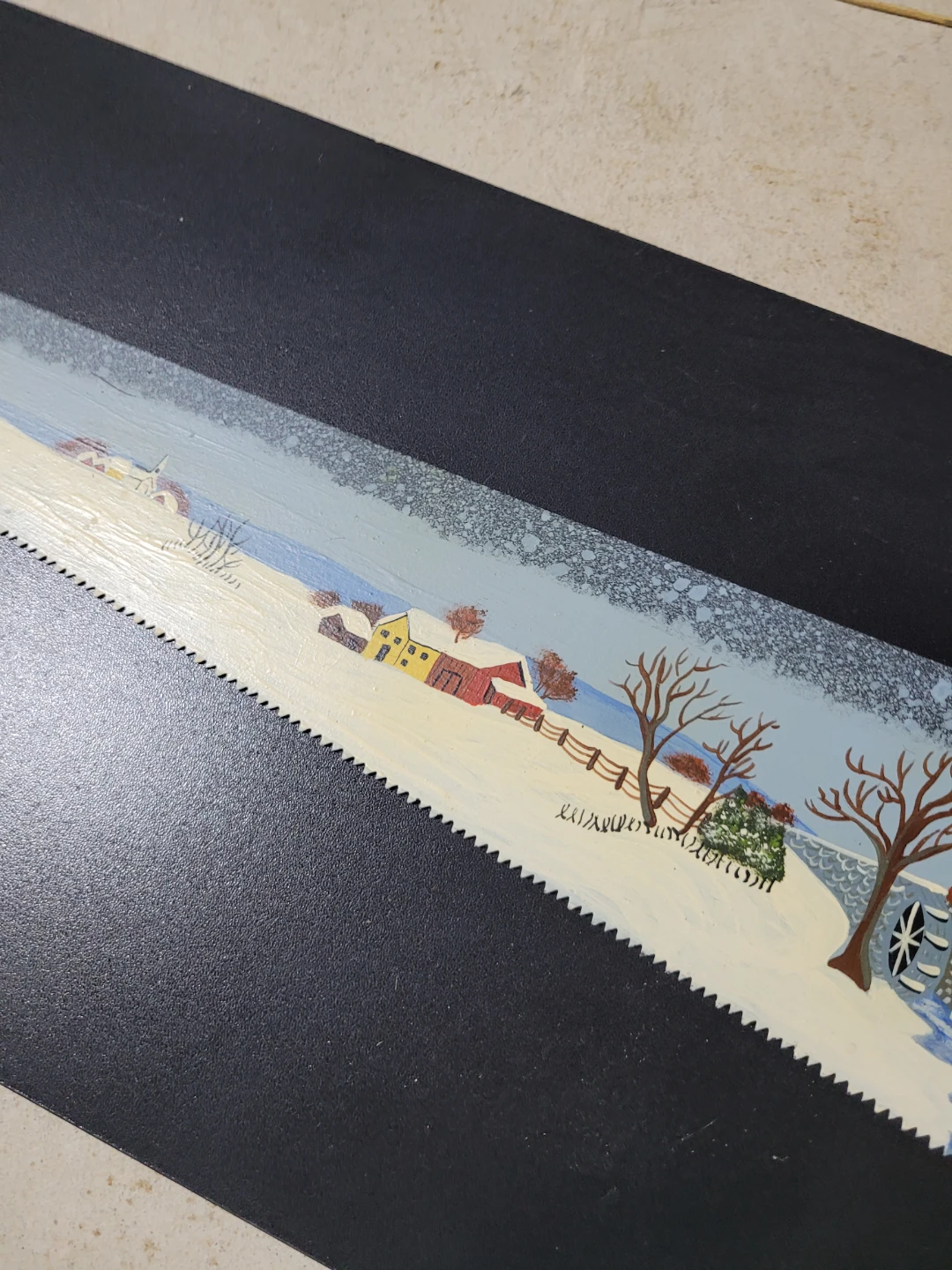 Hand Painted Decorative Vintage Handsaw - photo 3
