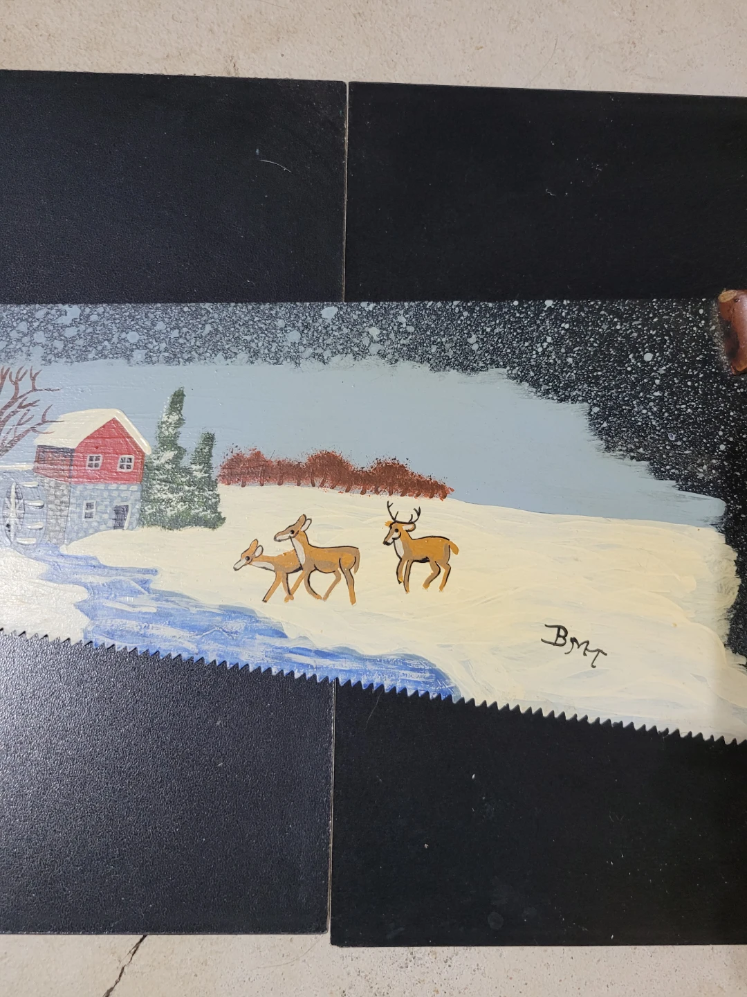 Hand Painted Decorative Vintage Handsaw - photo 4