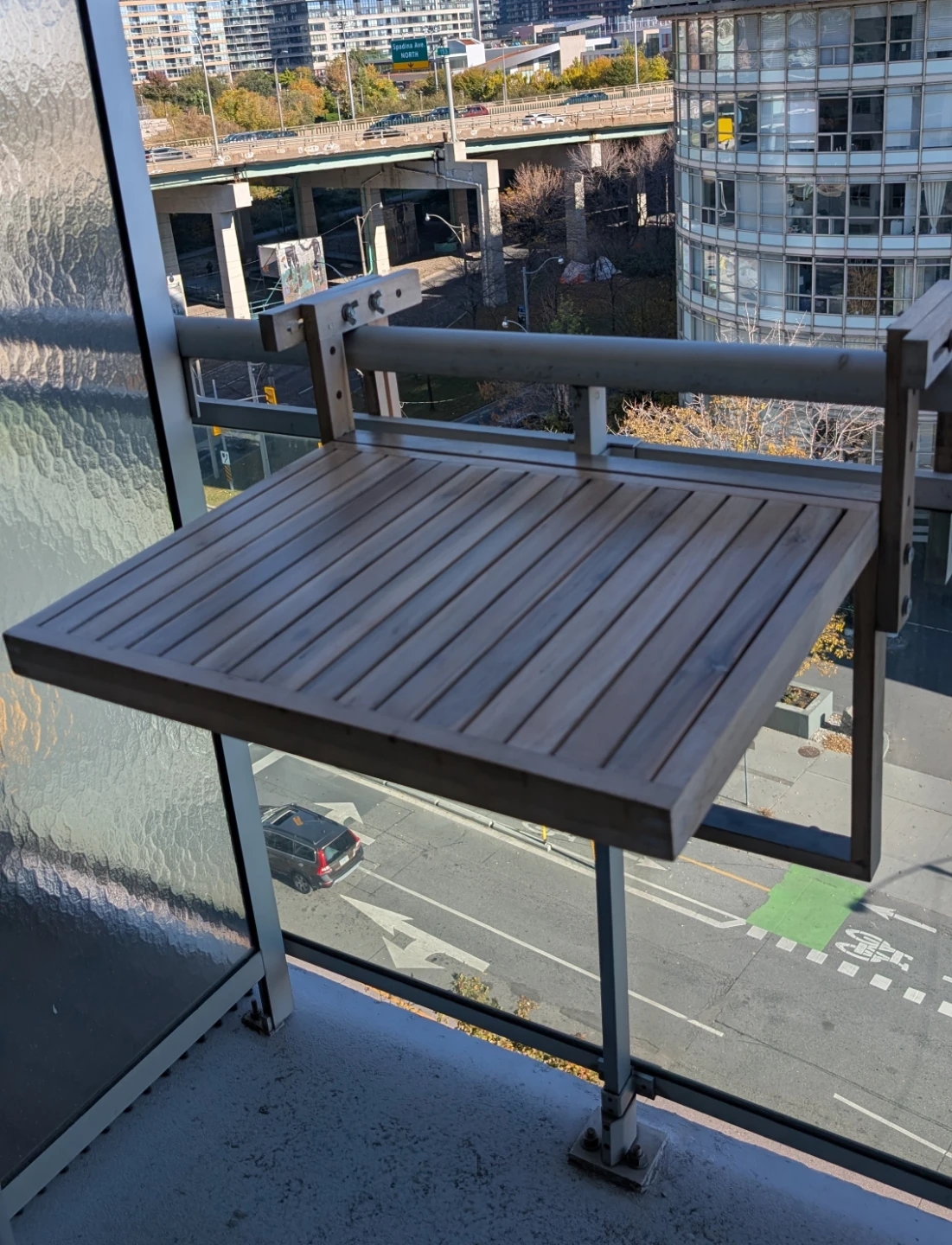 Wooden Balcony Hanging Table