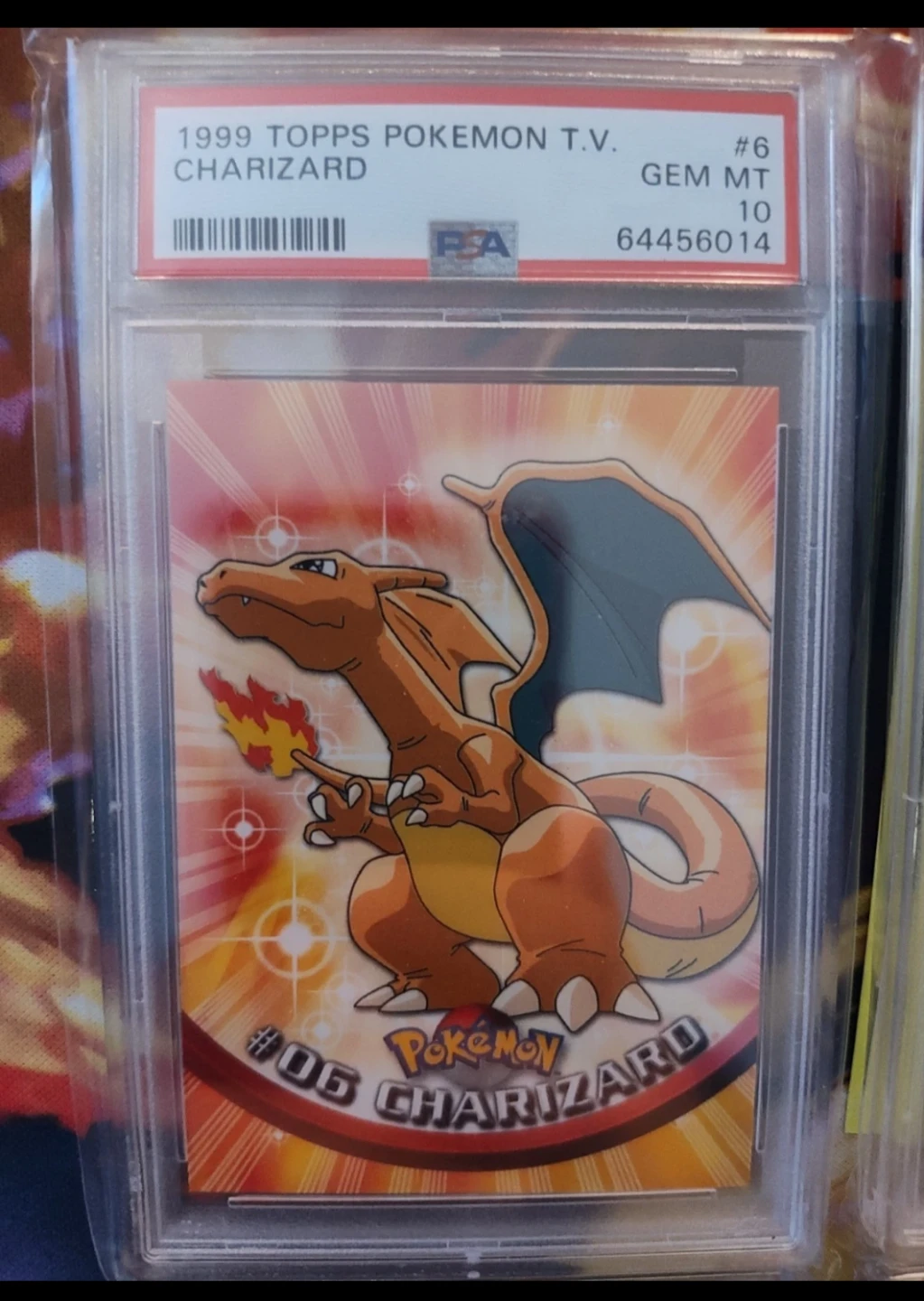1999 Topps Pokemon T.V. Charizard #6 PSA 10