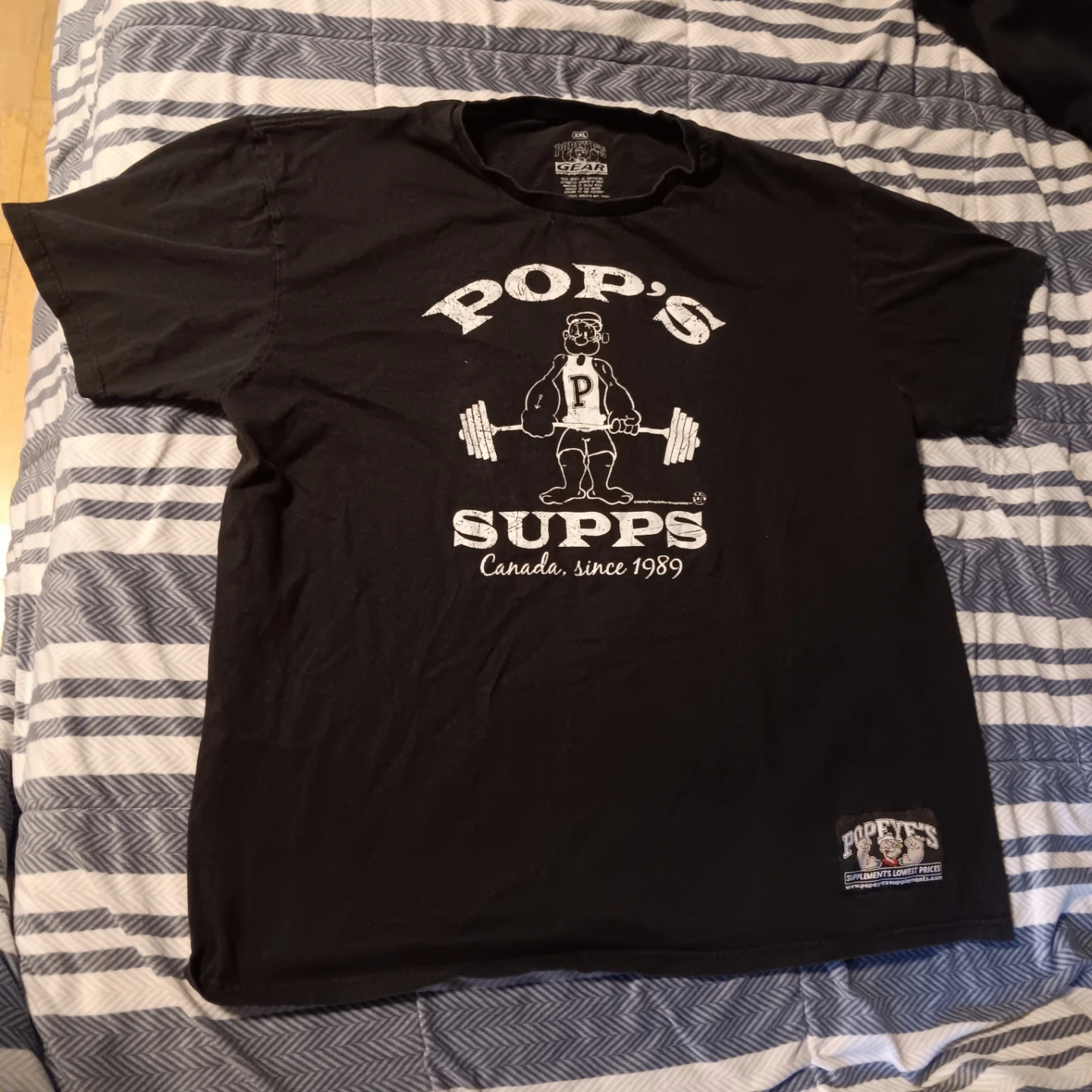 Popeye's Supplements XXL Black T-Shirt
